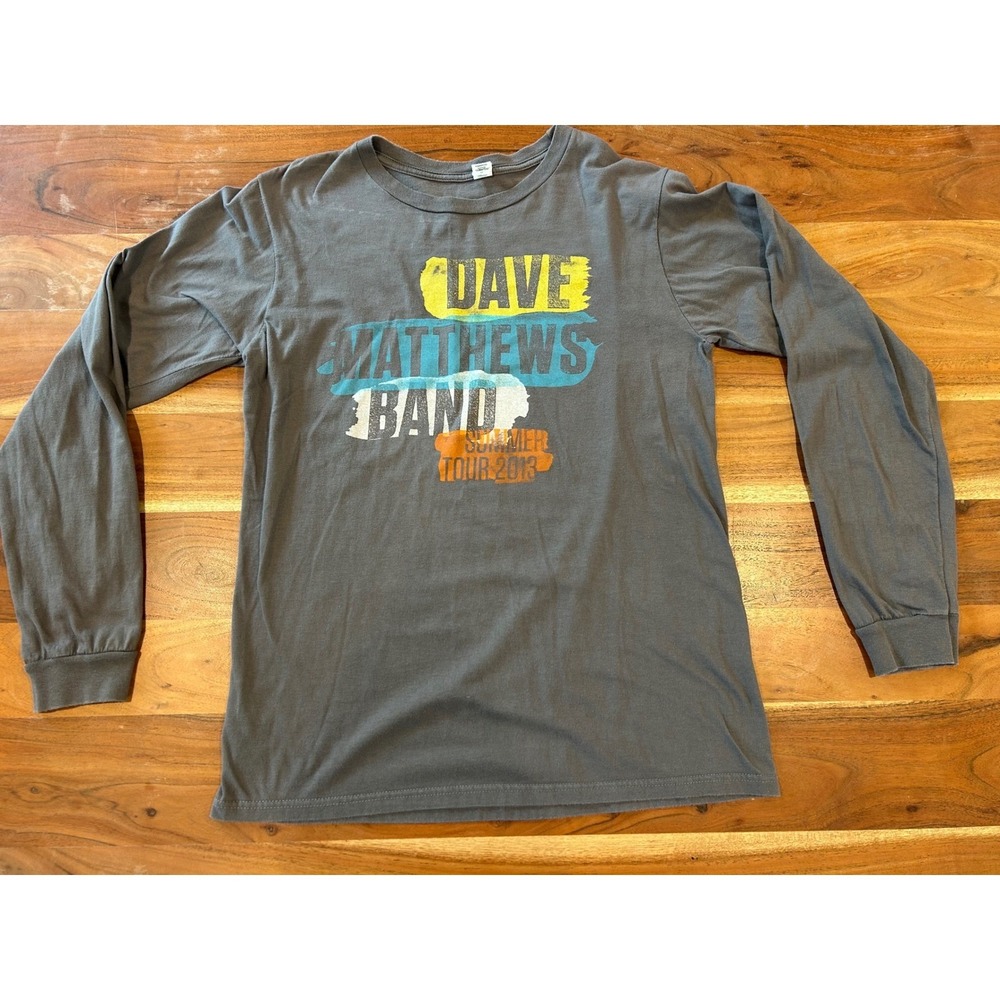 Dave Matthews Band Summer Tour 2013 Long Sleeve Graphic T-Shirt Gray Mens Medium